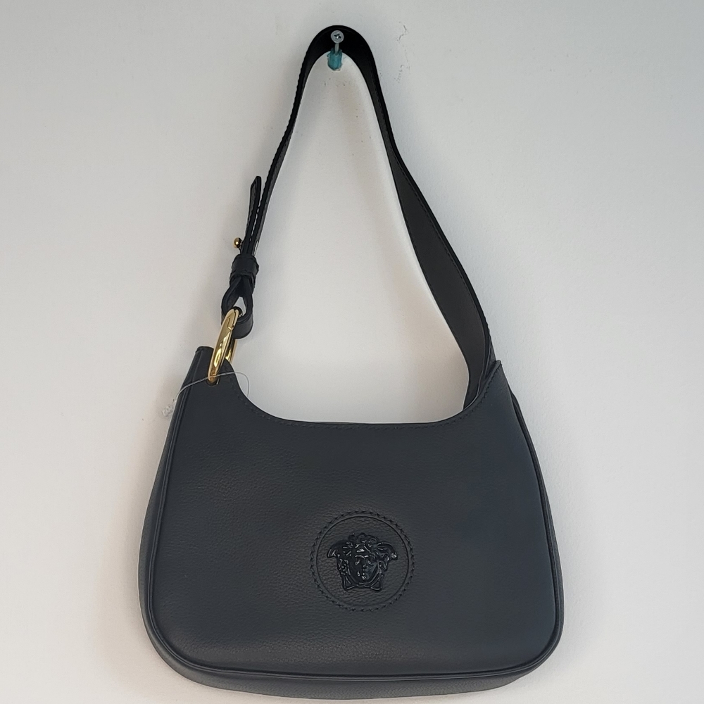 VERSACE MEDUSA LEATHER SHOULDER BAG